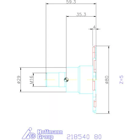 Garant Tárcsamaró menettel Szélesség a<sub>p</sub> = 4 mm 80 mm