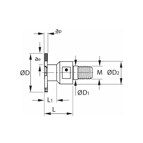 Garant Tárcsamaró menettel Szélesség a<sub>p</sub> = 5 mm 50 mm
