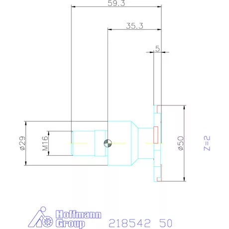 Garant Tárcsamaró menettel Szélesség a<sub>p</sub> = 5 mm 50 mm