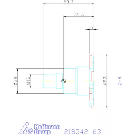 Garant Tárcsamaró menettel Szélesség a<sub>p</sub> = 5 mm 63 mm