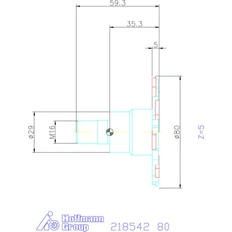 Garant Tárcsamaró menettel Szélesség a<sub>p</sub> = 5 mm 80 mm