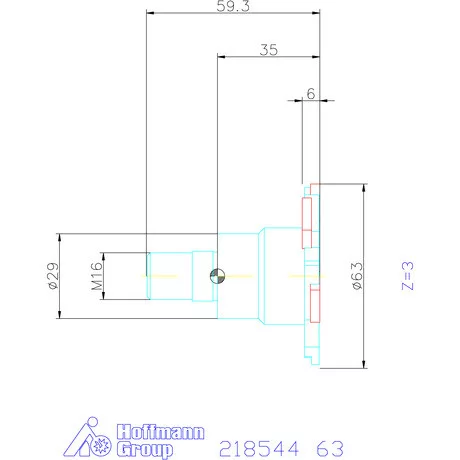 Garant Tárcsamaró menettel Szélesség a<sub>p</sub> = 6 mm 63 mm