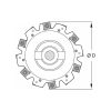 Tárcsamaró felfogó aggyal Szélesség a<sub>p</sub> = 4 mm 100 mm