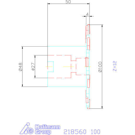 Garant Tárcsamaró felfogó aggyal Szélesség a<sub>p</sub> = 4 mm 100 mm