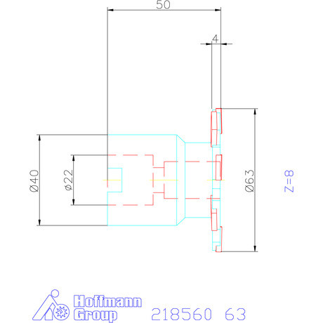 Garant Tárcsamaró felfogó aggyal Szélesség a<sub>p</sub> = 4 mm 63 mm