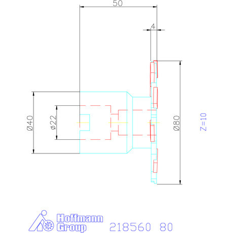 Garant Tárcsamaró felfogó aggyal Szélesség a<sub>p</sub> = 4 mm 80 mm