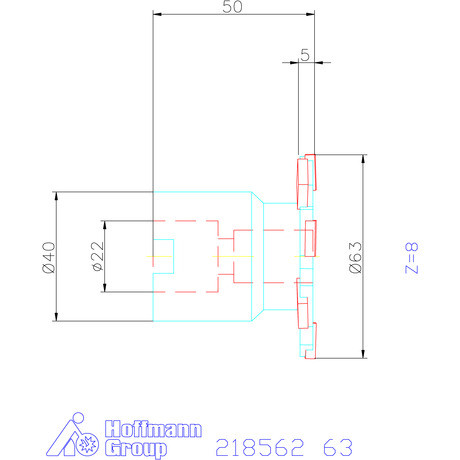 Garant Tárcsamaró felfogó aggyal Szélesség a<sub>p</sub> = 5 mm 63 mm