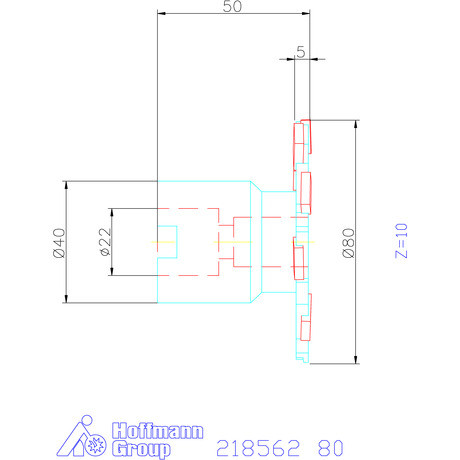 Garant Tárcsamaró felfogó aggyal Szélesség a<sub>p</sub> = 5 mm 80 mm