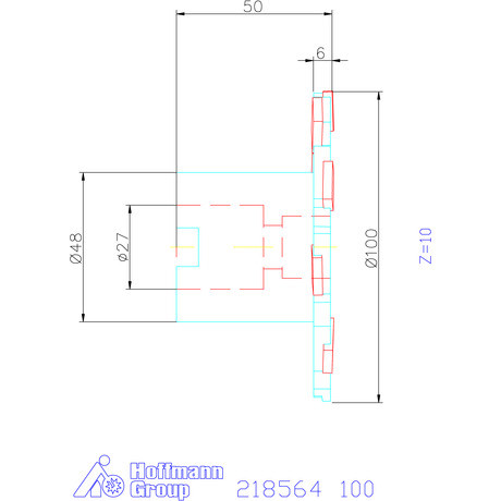 Garant Tárcsamaró felfogó aggyal Szélesség a<sub>p </sub>= 6 mm 100 mm