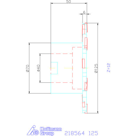 Garant Tárcsamaró felfogó aggyal Szélesség a<sub>p </sub>= 6 mm 125 mm