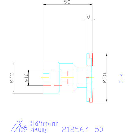 Garant Tárcsamaró felfogó aggyal Szélesség a<sub>p </sub>= 6 mm 50 mm