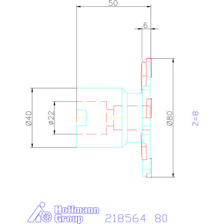 Garant Tárcsamaró felfogó aggyal Szélesség a<sub>p </sub>= 6 mm 80 mm