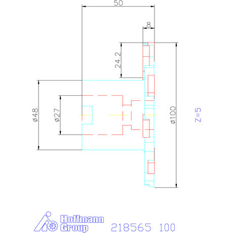 Garant Tárcsamaró felfogó aggyal Szélesség a<sub>p </sub>= 8 mm 100 mm