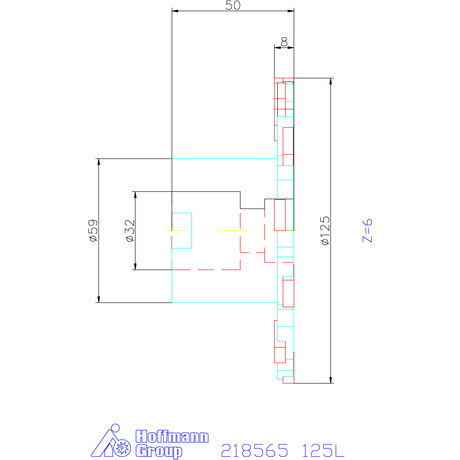 Garant Tárcsamaró felfogó aggyal Szélesség a<sub>p </sub>= 8 mm 125L mm