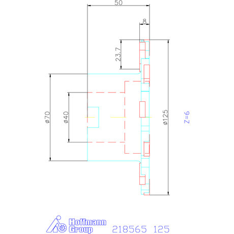 Garant Tárcsamaró felfogó aggyal Szélesség a<sub>p </sub>= 8 mm 125 mm
