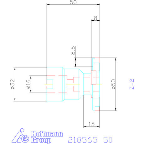Garant Tárcsamaró felfogó aggyal Szélesség a<sub>p </sub>= 8 mm 50 mm