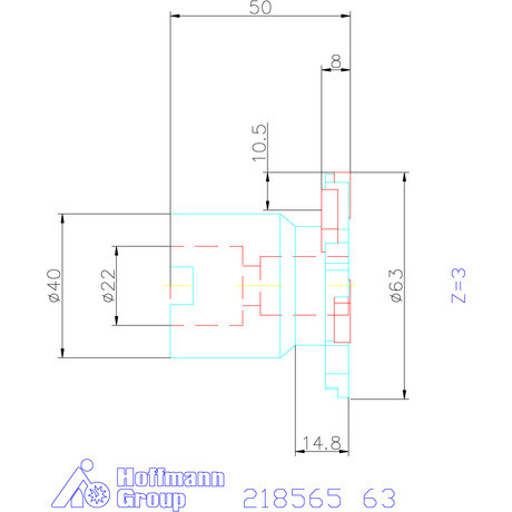 Garant Tárcsamaró felfogó aggyal Szélesség a<sub>p </sub>= 8 mm 63 mm