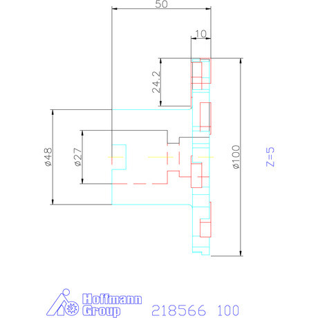 Garant Tárcsamaró felfogó aggyal Szélesség a<sub>p</sub> = 10 mm 100 mm