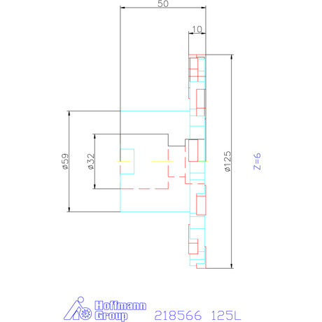Garant Tárcsamaró felfogó aggyal Szélesség a<sub>p</sub> = 10 mm 125L mm