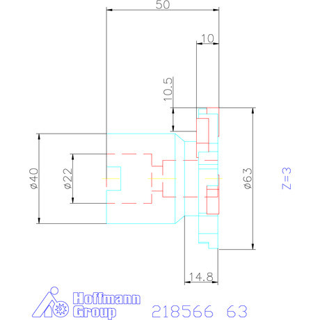 Garant Tárcsamaró felfogó aggyal Szélesség a<sub>p</sub> = 10 mm 63 mm