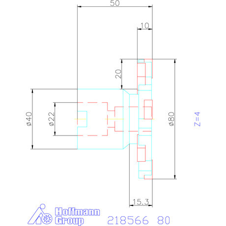 Garant Tárcsamaró felfogó aggyal Szélesség a<sub>p</sub> = 10 mm 80 mm