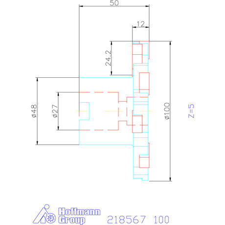 Garant Tárcsamaró felfogó aggyal Szélesség a<sub>p</sub> = 12 mm 100 mm