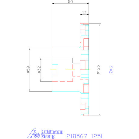 Garant Tárcsamaró felfogó aggyal Szélesség a<sub>p</sub> = 12 mm 125L mm