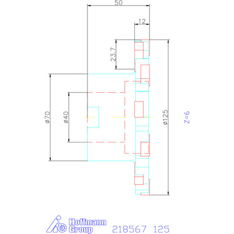 Garant Tárcsamaró felfogó aggyal Szélesség a<sub>p</sub> = 12 mm 125 mm