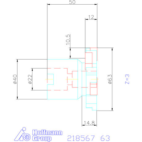 Garant Tárcsamaró felfogó aggyal Szélesség a<sub>p</sub> = 12 mm 63 mm