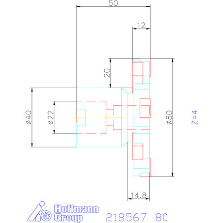 Garant Tárcsamaró felfogó aggyal Szélesség a<sub>p</sub> = 12 mm 80 mm