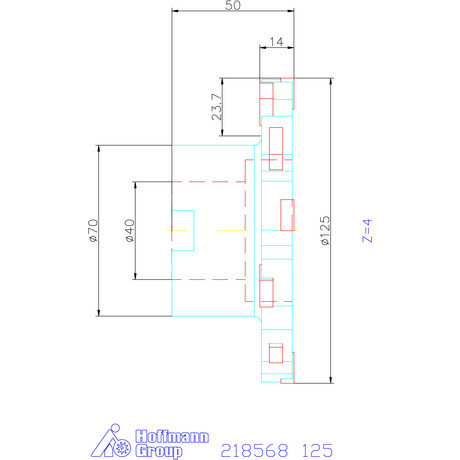 Garant Tárcsamaró felfogó aggyal Szélesség a<sub>p </sub>= 14 mm 125 mm