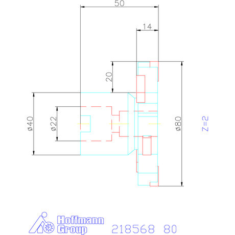 Garant Tárcsamaró felfogó aggyal Szélesség a<sub>p </sub>= 14 mm 80 mm