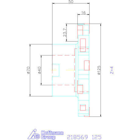 Garant Tárcsamaró felfogó aggyal Szélesség a<sub>p</sub> = 16 mm 125 mm