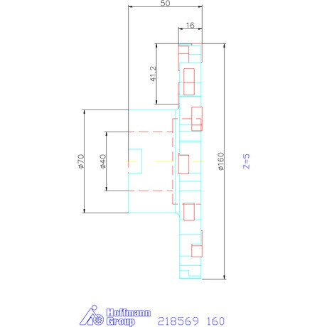 Garant Tárcsamaró felfogó aggyal Szélesség a<sub>p</sub> = 16 mm 160 mm