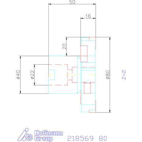 Garant Tárcsamaró felfogó aggyal Szélesség a<sub>p</sub> = 16 mm 80 mm