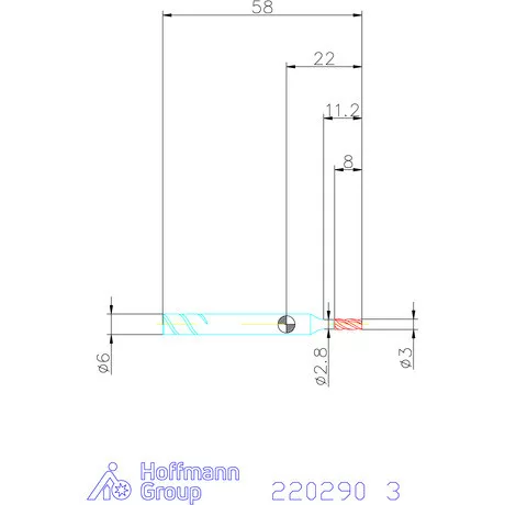 Haimer Haimer MILL VHM maró SAFE-LOCK 3 mm