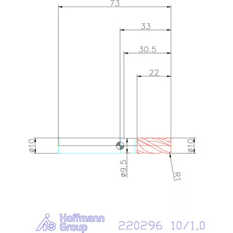 Haimer Haimer MILL VHM tóruszmaró 10/1,0 mm