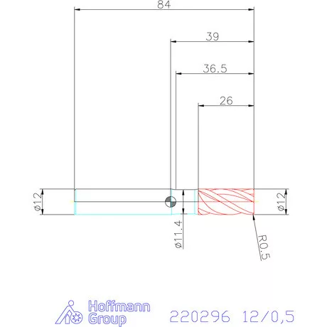 Haimer Haimer MILL VHM tóruszmaró 12/0,5 mm