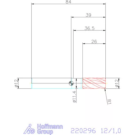 Haimer Haimer MILL VHM tóruszmaró 12/1,0 mm
