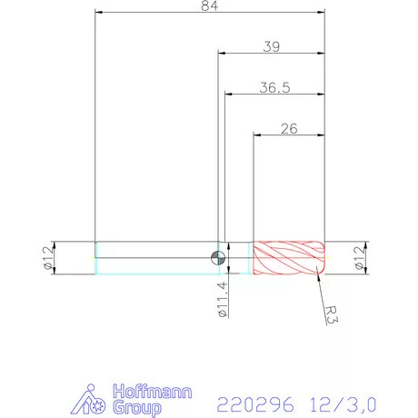 Haimer Haimer MILL VHM tóruszmaró 12/3,0 mm