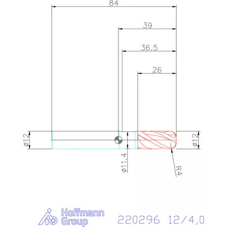 Haimer Haimer MILL VHM tóruszmaró 12/4,0 mm