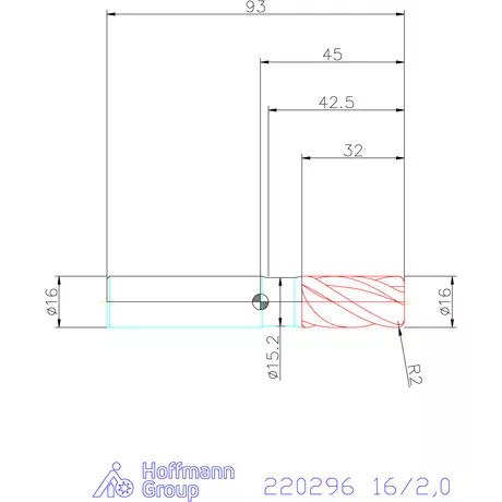 Haimer Haimer MILL VHM tóruszmaró 16/2,0 mm