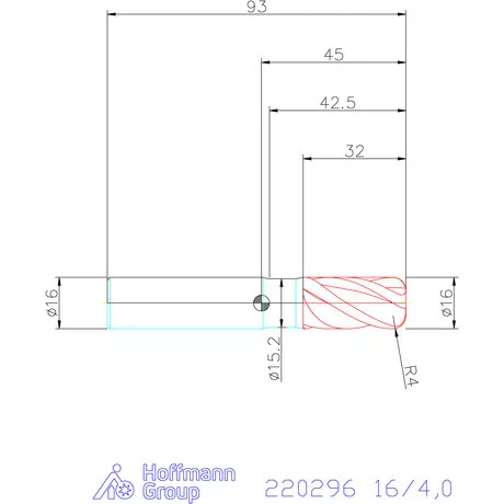 Haimer Haimer MILL VHM tóruszmaró 16/4,0 mm