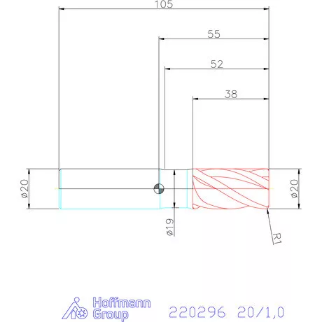 Haimer Haimer MILL VHM tóruszmaró 20/1,0 mm