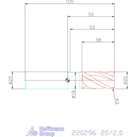 Haimer Haimer MILL VHM tóruszmaró 20/2,0 mm