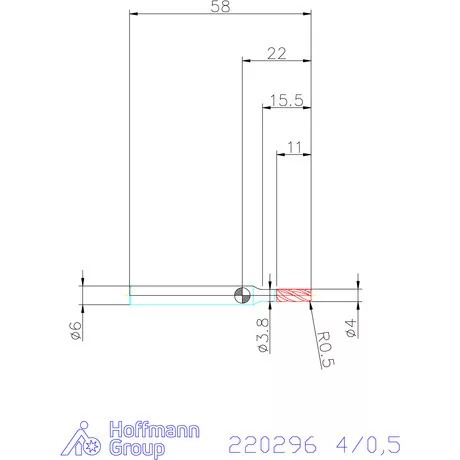 Haimer Haimer MILL VHM tóruszmaró 4/0,5 mm