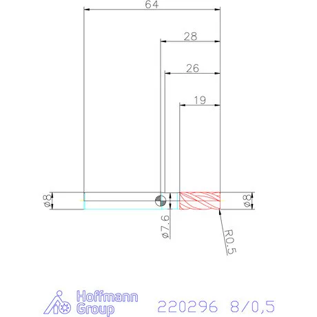 Haimer Haimer MILL VHM tóruszmaró 8/0,5 mm