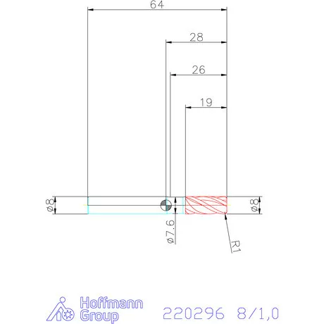 Haimer Haimer MILL VHM tóruszmaró 8/1,0 mm
