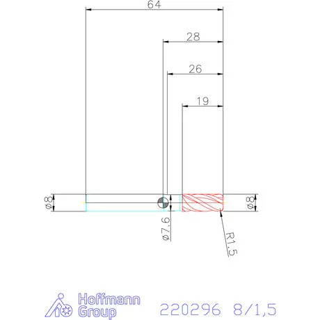 Haimer Haimer MILL VHM tóruszmaró 8/1,5 mm