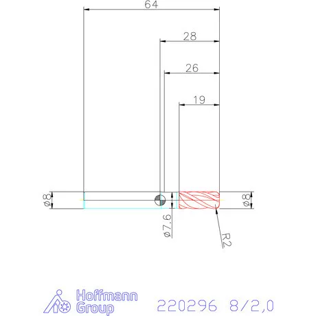 Haimer Haimer MILL VHM tóruszmaró 8/2,0 mm
